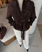 Novella Suede Belted Jacket