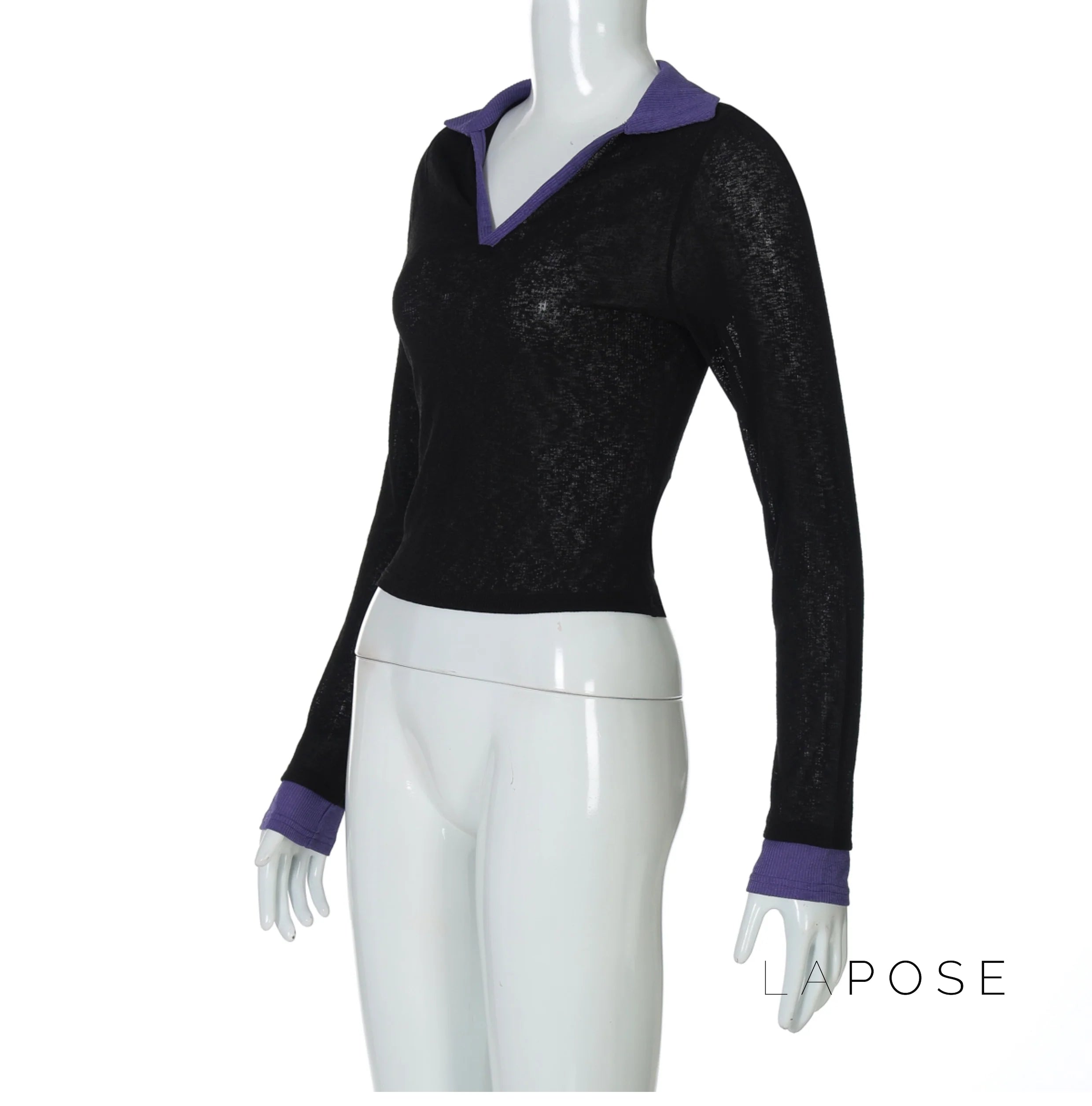 Nyla Contrast Trim V-Neck Top