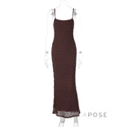 Philomena Lace Mesh Maxi Dress