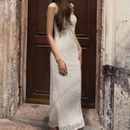 Philomena Lace Mesh Maxi Dress