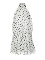 Polka Dot Halter Backless Mini Dress