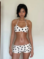 Polka Dot Halterneck Short Set