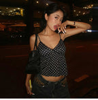 Polka Dot Lace Trim Camisole