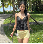 Polka Dot Lace Trim Camisole