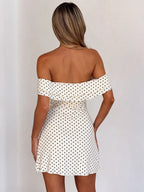 Polka Dot Off-Shoulder Mini Dress