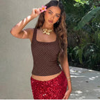 Polka Dot Square Neck Camisole