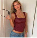 Polka Dot Square Neck Camisole