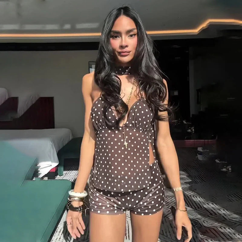 Polka Dot Two-Piece Short Set