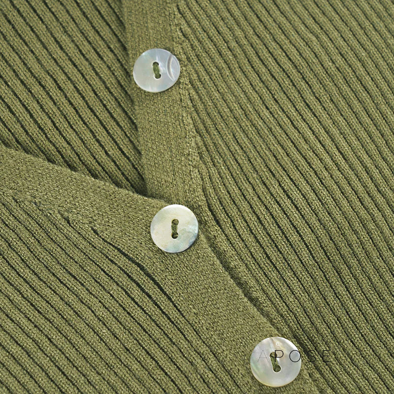 Quetzalli Button-Up Knit Top