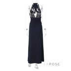 Raelee Halter Ruched Maxi Dress