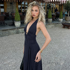 Raelee Halter Ruched Maxi Dress