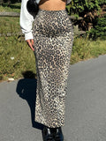Raelee Leopard Print Maxi Skirt