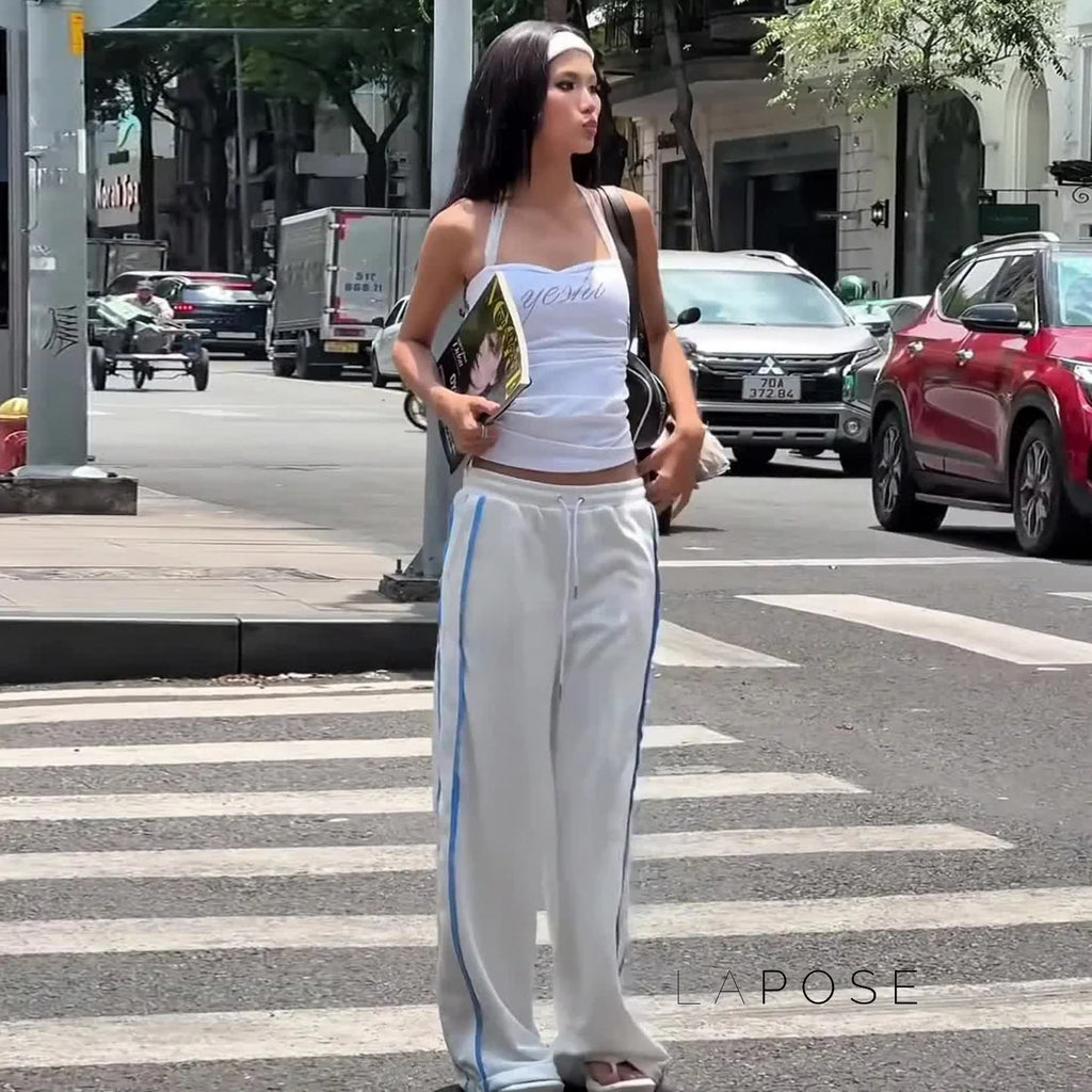 Raeya White Knit Pants