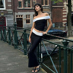 Ramiyah Contrast Off Shoulder Top