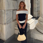 Ramiyah Contrast Off Shoulder Top
