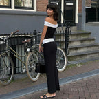 Ramiyah Contrast Off Shoulder Top