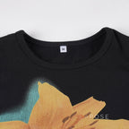 Razan Abstract Print Crop Top
