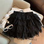 Reagen Tiered Bow Mini Skirt