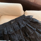 Reagen Tiered Bow Mini Skirt