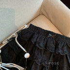 Reagen Tiered Bow Mini Skirt
