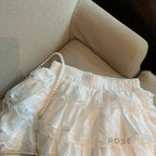 Reagen Tiered Bow Mini Skirt