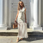 Renee Button Midi Skirt Set
