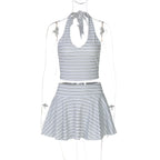 Rheya Striped Knit Mini Skirt Set