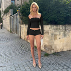 Rielle Ribbed Lace Short Set