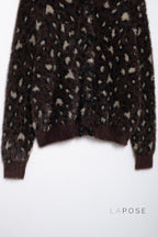 Roisin Leopard Bow Knit Cardigan