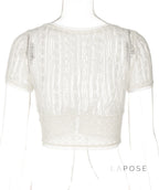 Rylann Lace Button Crop Top