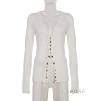 Saachi Button-Up Knit Top