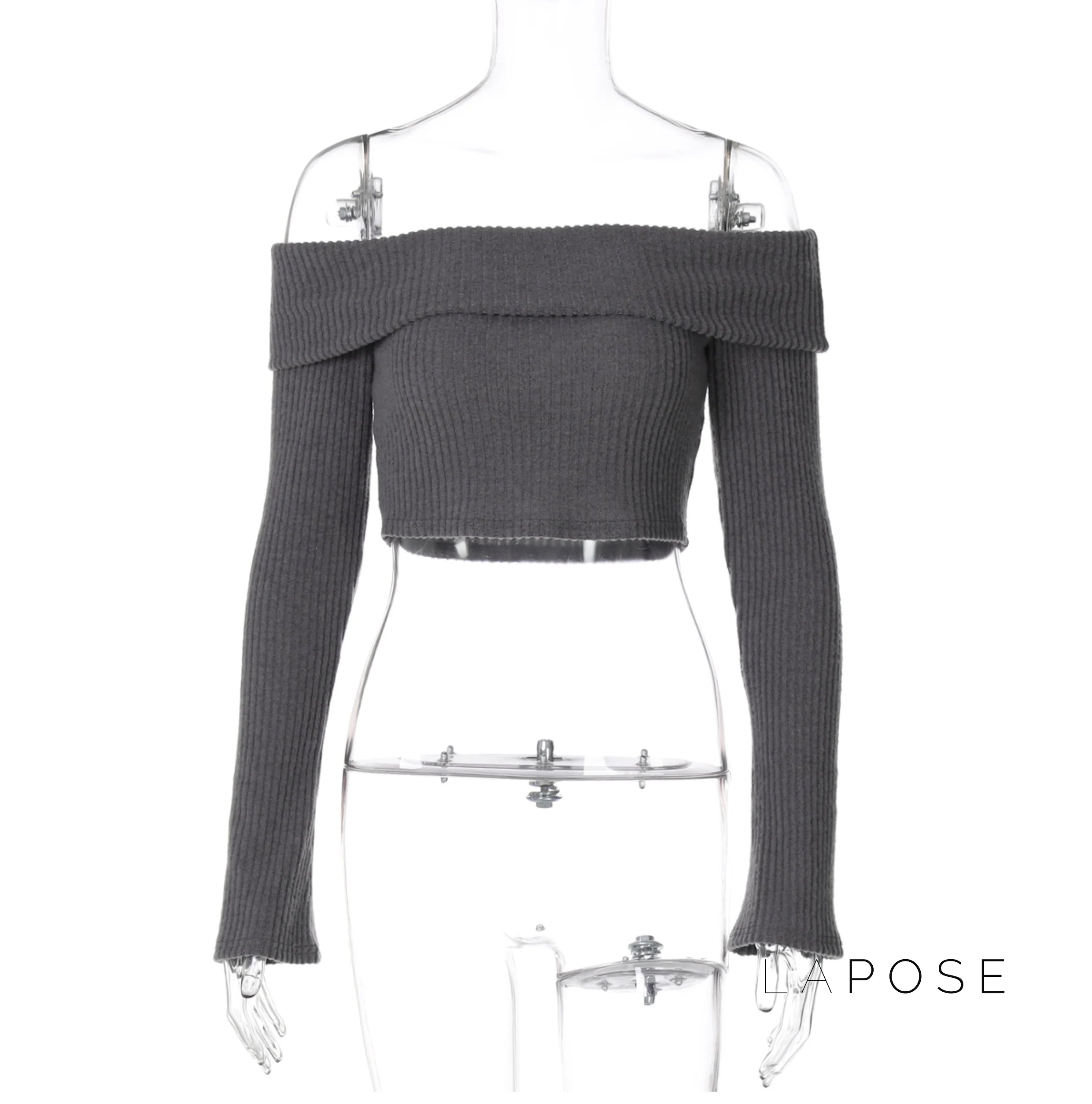 Samaria Ribbed Off Shoulder Top