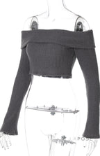 Samaria Ribbed Off Shoulder Top