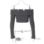 Samaria Ribbed Off Shoulder Top