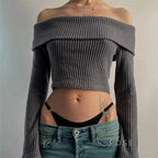 Samaria Ribbed Off Shoulder Top