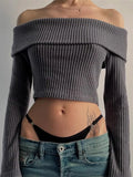 Samaria Ribbed Off Shoulder Top