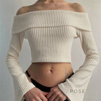 Samaria Ribbed Off Shoulder Top