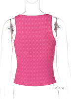 Samaria Textured Knit Crop Top