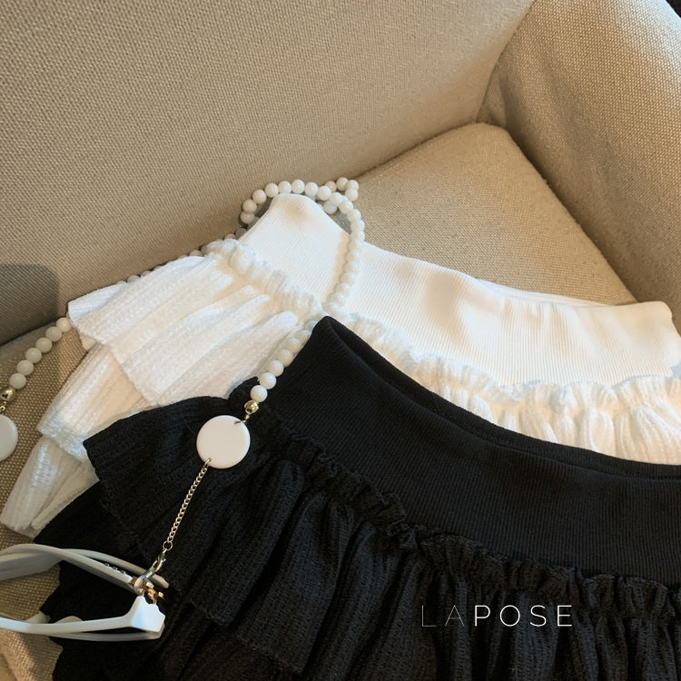 Sania A-Line Tiered Mini Skirt