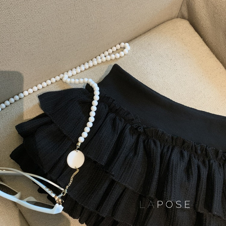 Sania A-Line Tiered Mini Skirt