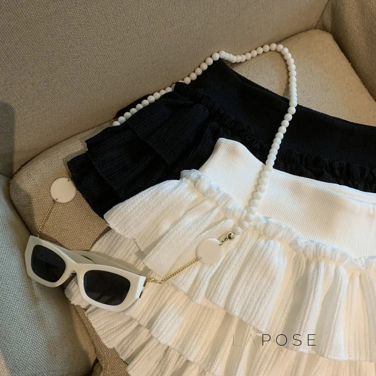 Sania A-Line Tiered Mini Skirt