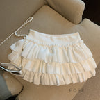 Sania A-Line Tiered Mini Skirt