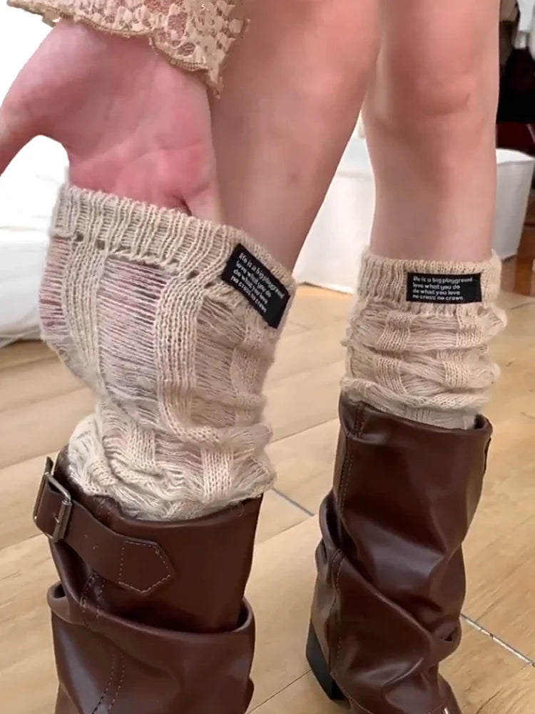 Sanvi Distressed Crew Socks