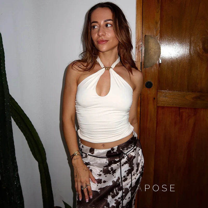 Sanya Metal Ring Halter Top