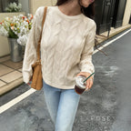 Sariya Solid Knit Crewneck Sweater