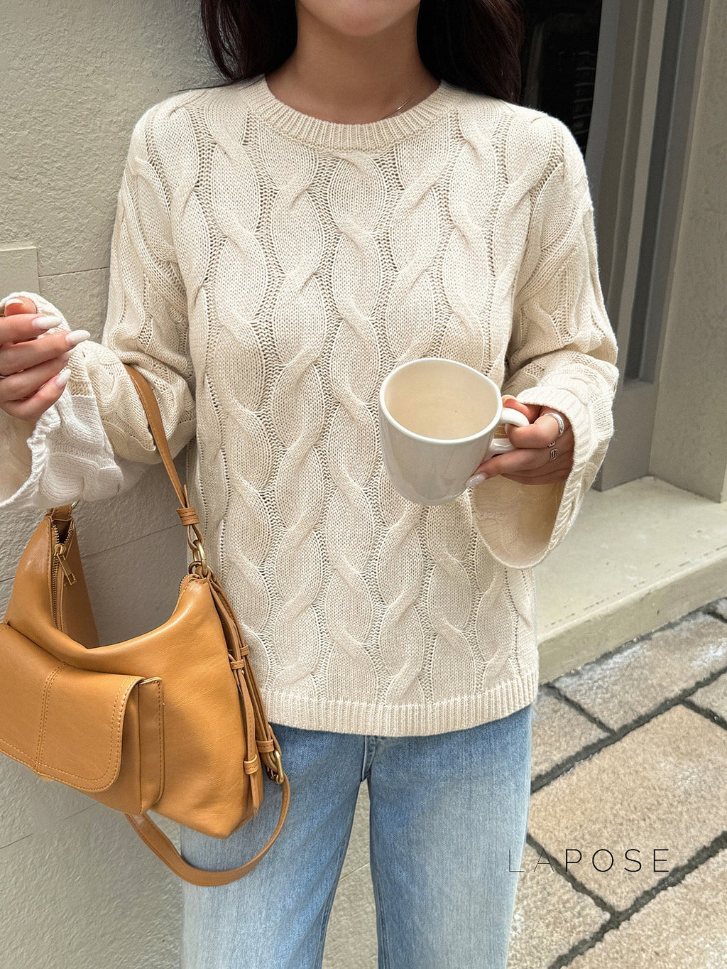 Sariya Solid Knit Crewneck Sweater