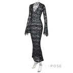 Sariyah Sheer Lace Maxi Dress
