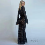 Sariyah Sheer Lace Maxi Dress
