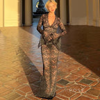 Sariyah Sheer Lace Maxi Dress