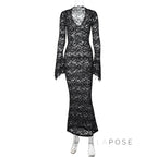 Sariyah Sheer Lace Maxi Dress